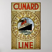 RMS Berengaria Vintag Cunard Line Poster (Vorne)