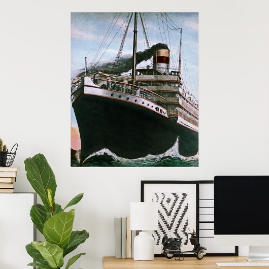 RMS Carpathia kommt zur Rettung von RMS Titanic Poster (Heimbüro)