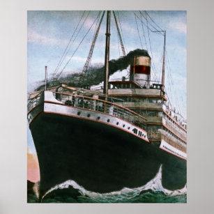 RMS Carpathia kommt zur Rettung von RMS Titanic Poster
