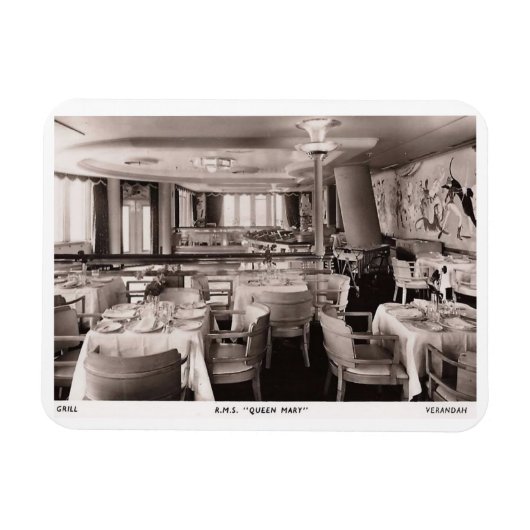 RMS Fahrgastschiff, Königin Maria, Grill Vintag Magnet (Horizontal)