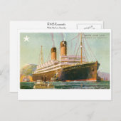 RMS Laurentic Postkarte (Vorne/Hinten)