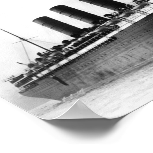 RMS Lusitania Ankunft in New York - 1907 Poster (Ecke)