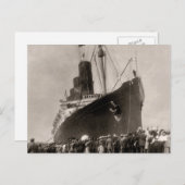 RMS Lusitania kommt 1907 nach New York Postkarte (Vorne/Hinten)