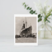RMS Lusitania kommt 1907 nach New York Postkarte (Stehend Vorderseite)