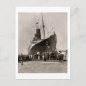 RMS Lusitania kommt 1907 nach New York Postkarte (Vorderseite)