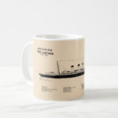 RMS Lusitania - Pläne für ein Schiffskonzept - SD Kaffeetasse (Vorderseite Links)