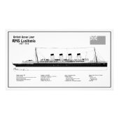 RMS Lusitania - Pläne für Schiffskonzepte BD Fotodruck (Vorne)