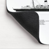 RMS Lusitania - Pläne für Schiffskonzepte BD Mousepad (Ecke)