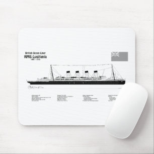 RMS Lusitania - Pläne für Schiffskonzepte BD Mousepad