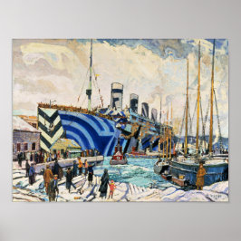 RMS Olympic in Dazzle Camouflage 11x14" Poster