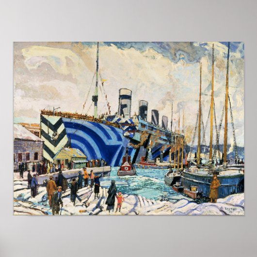 RMS Olympic in Dazzle Camouflage 11x14" Poster (Vorne)