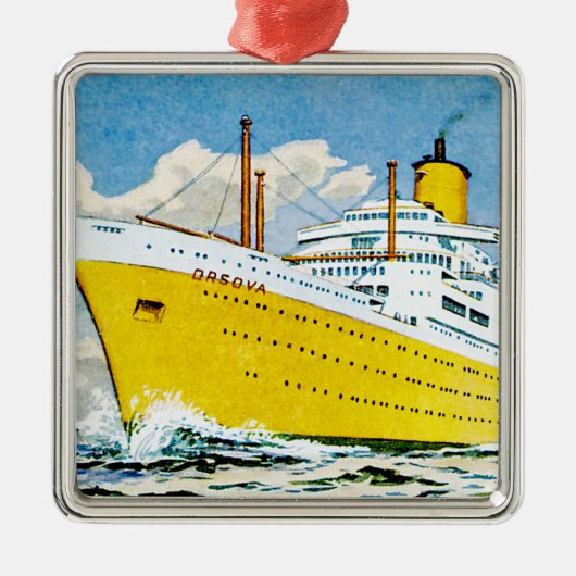 RMS Orsova auf See Ornament Aus Metall (Vorne)