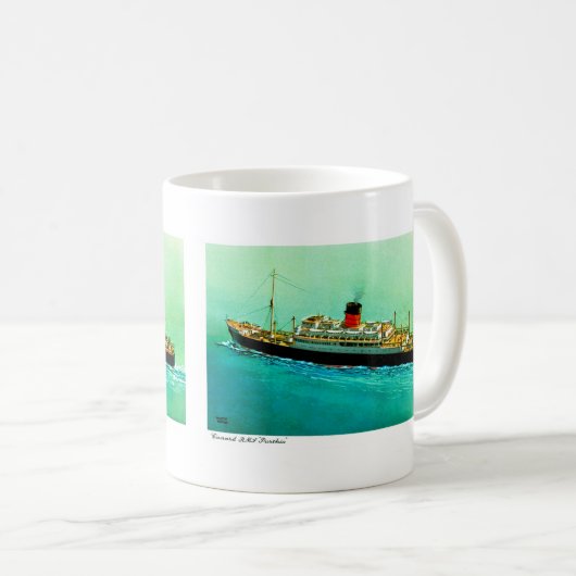 RMS Parthia Kaffeetasse (VorderseiteRechts)