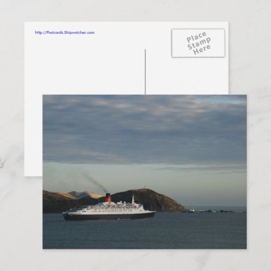 RMS Queen Elizabeth 2 Postkarte (Vorne/Hinten)