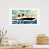 RMS Queen Elizabeth Poster (Küche)