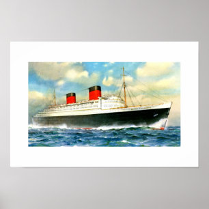 RMS Queen Elizabeth Poster