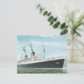 RMS Queen Elizabeth Sailing Postkarte (Stehend Vorderseite)