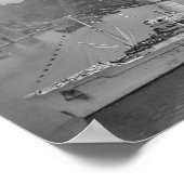 RMS Queen Mary Ankunft im Hafen von New York Poster (Ecke)