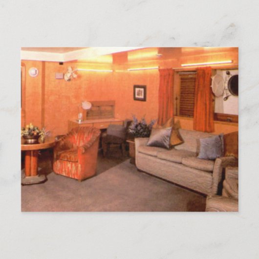 RMS Queen Mary First Class Sitzbereich Postkarte (Vorderseite)