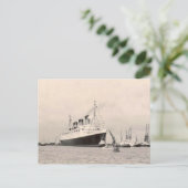 RMS Queen Mary Maiden Voyage PostCard Postkarte (Stehend Vorderseite)