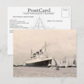 RMS Queen Mary Maiden Voyage PostCard Postkarte (Vorne/Hinten)