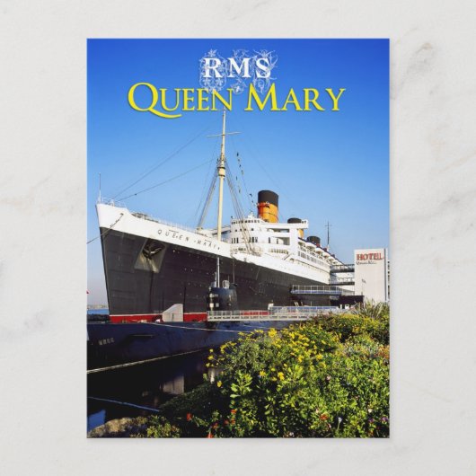 RMS Queen Mary Postkarte (Vorderseite)