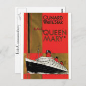 RMS Queen Mary Postkarte (Vorne/Hinten)