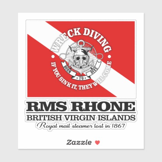 RMS Rhone (beste Wracks) Aufkleber (Blatt)