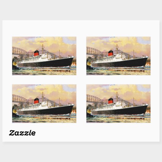 RMS Saxonia Rechteckiger Aufkleber (Blatt)