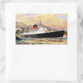 RMS Saxonia Rechteckiger Aufkleber (Tasche)