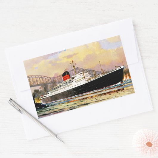 RMS Saxonia Rechteckiger Aufkleber (Umschlag)