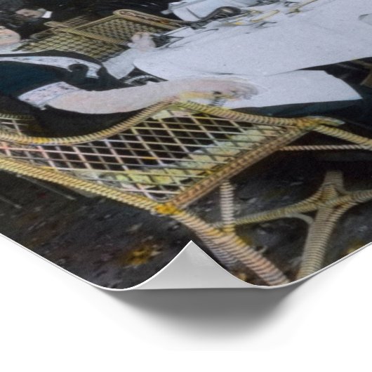 RMS Titanic 1. Klasse Passagiere genießen Luxus Poster (Ecke)