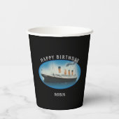 RMS Titanic Black Birthday Paper Cups Pappbecher (Rückseite)
