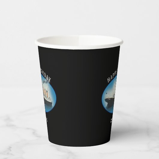 RMS Titanic Black Birthday Paper Cups Pappbecher (Links)