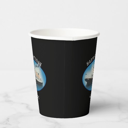 RMS Titanic Black Birthday Paper Cups Pappbecher (Rechts)