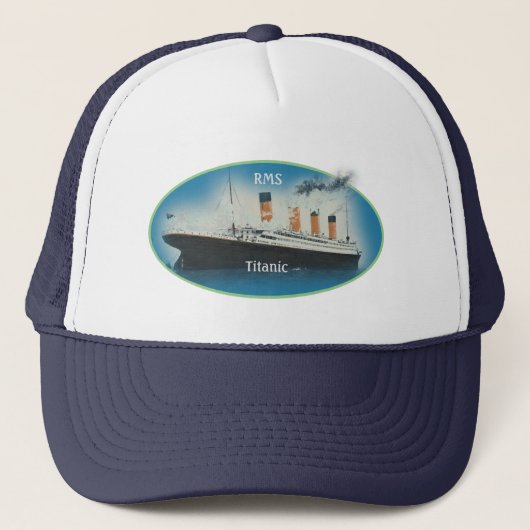 RMS Titanic Blue Trucker Hat Truckerkappe (Vorderseite)