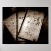 RMS Titanic Boarding Passes Poster (Vorne)