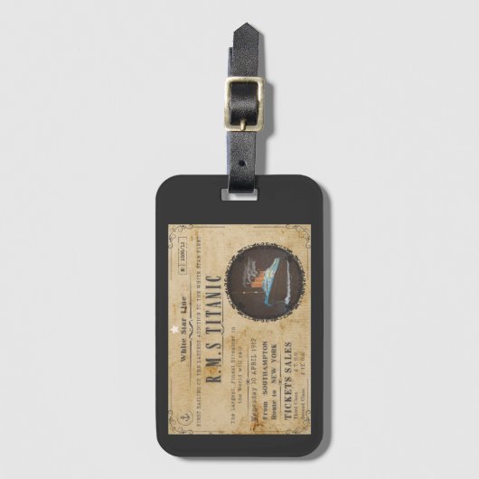 RMS TITANIC BOARDING-WERBUNG GEPÄCKANHÄNGER (Vorderseite Vertikal)