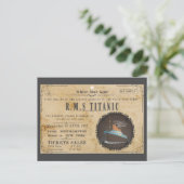 RMS TITANIC BOARDING-WERBUNG POSTKARTE (Stehend Vorderseite)