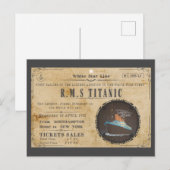 RMS TITANIC BOARDING-WERBUNG POSTKARTE (Vorne/Hinten)