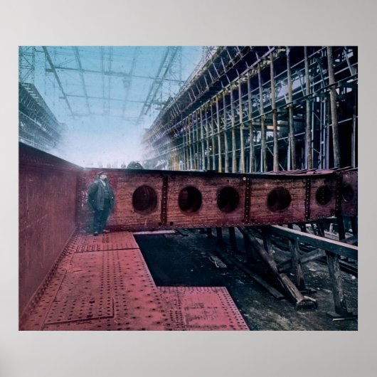 RMS Titanic Construction in Belfast Irland Poster (Vorne)
