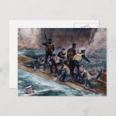 RMS Titanic Crew entkommt Behemoth Sinks Postkarte (Vorne/Hinten)