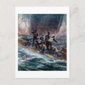 RMS Titanic Crew entkommt Behemoth Sinks Postkarte (Vorderseite)