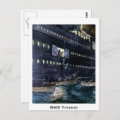 RMS Titanic Escape zu den Rettungsbooten schnell! Postkarte (Vorne/Hinten)