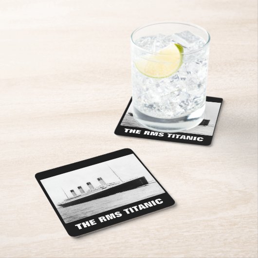 RMS Titanic Fahrgastfährschiff Rechteckiger Pappuntersetzer (Vor Ort)
