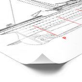 RMS Titanic Fahrgastlinienansicht Fotodruck (Ecke)