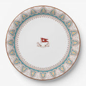 RMS Titanic First Class China Musterplatte Pappteller (Vorderseite)
