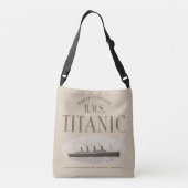 RMS Titanic Ghost Ship Sepia Crossbody Bag Tragetaschen Mit Langen Trägern (Rückseite)