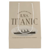 RMS Titanic Ghost Ship Sepia Gift Bag Medium Mittlere Geschenktüte (Rückseite)