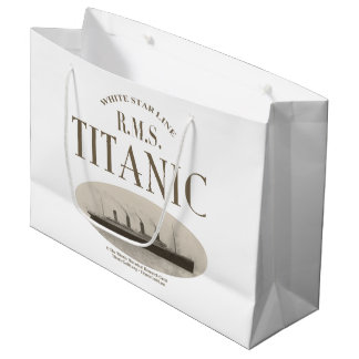 RMS Titanic Ghost Ship Sepia große Geschenktasche Geschenktüte